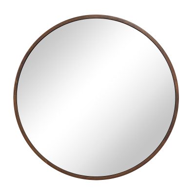 Modi 30" H x 30" W Wall Mirror, Brown