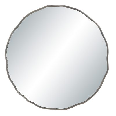 Cerro 30" H x 30" W Wall Mirror, Silver