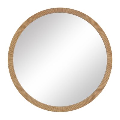 Noto 40" H x 40" W Wall Mirror, Brown