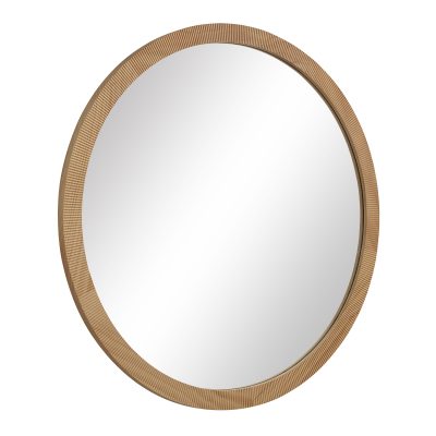 Alternative view of Noto 40" H x 40" W Wall Mirror, Brown