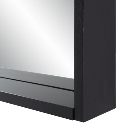 Alternative view of Cove 46" Tall Arch Rectangular Mirror, Matte Black