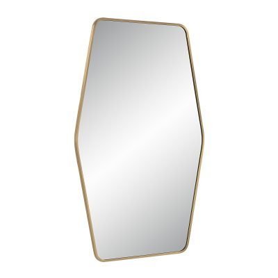 Alternative view of Mocha 40" Tall Rectangular Mirror, Satin Brass