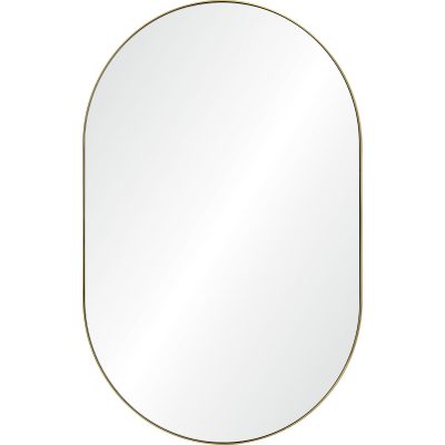 Beckah 40" Tall Oval Wall Mirror, Yellow