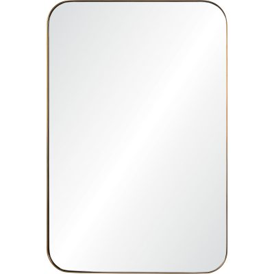 Edwin 36" Tall Rectangle Wall Mirror, Yellow