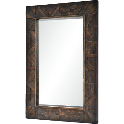 Alternative view of Madden 42" Tall Rectangle Wall Mirror, Brown