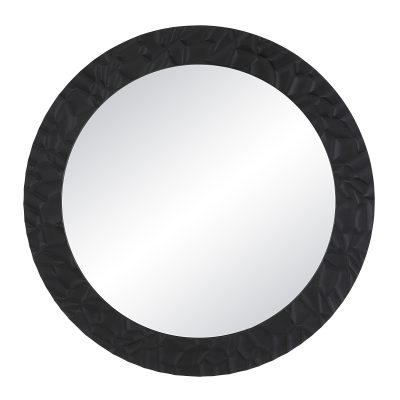 Tolima 35.5" Tall Round Wall Mirror, Black