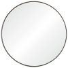 Lester 30" Tall Round Wall Mirror, Grey