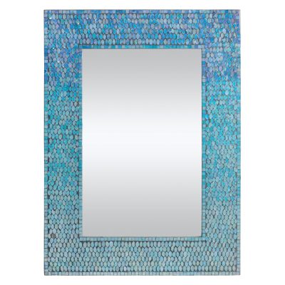 Catarina 23" Tall Rectangle Wall Mirror, Blue