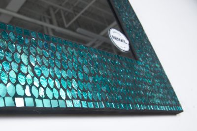 Alternative view of Catarina 23" Tall Rectangle Wall Mirror, Blue