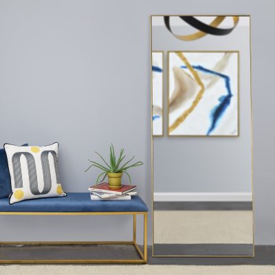 Alternative view of Crosland  72" Tall Rectangle Wall Mirror, Yellow