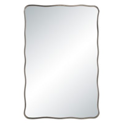 Balsa 36" H x 24" W Wall Mirror, Silver
