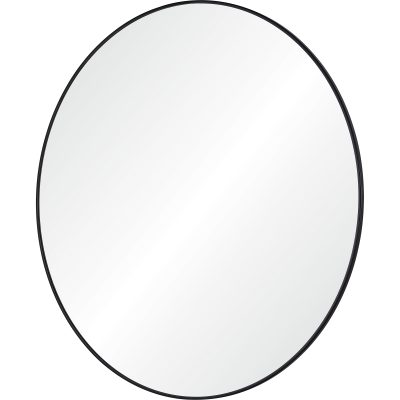 Alternative view of Cori 40" Tall Round Wall Mirror, Black