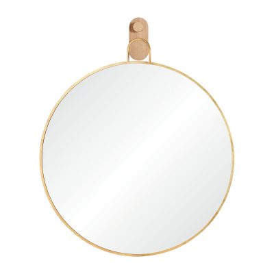 Kinsley 49" Tall Round Wall Mirror, Yellow