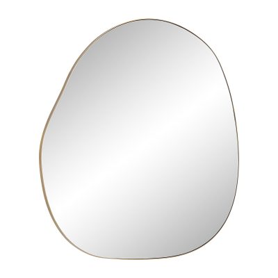 Alternative view of Peony 45" Tall Irregular Round Mirror, Burnished Brass