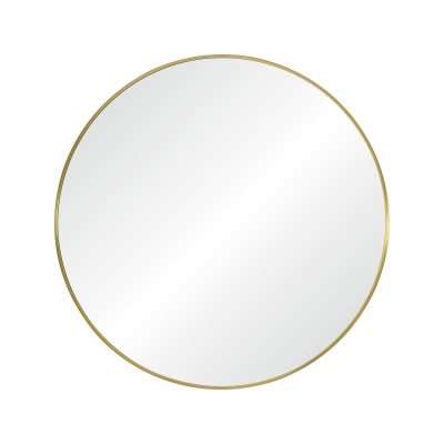 Parga 36" Tall Round Wall Mirror, Yellow