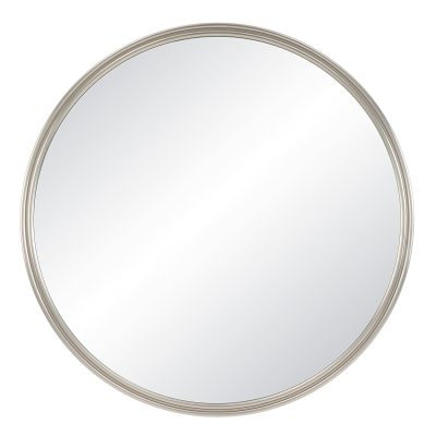 Oltimo 40" Tall Round Wall Mirror, Grey