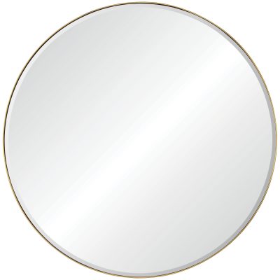 Thallo 48" Tall Round Wall Mirror, Yellow