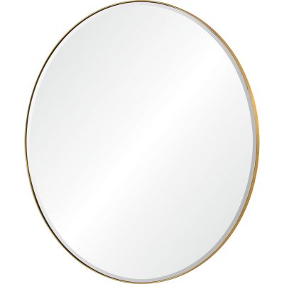 Alternative view of Thallo 48" Tall Round Wall Mirror, Yellow