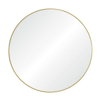 Grady 40" Tall Round Wall Mirror, Yellow