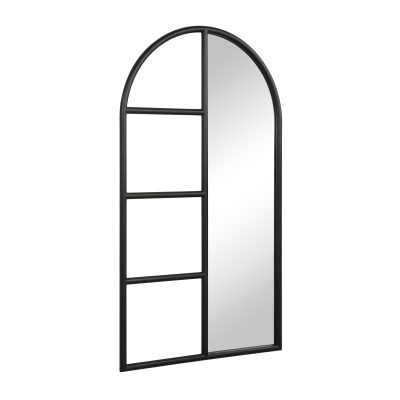 Alternative view of Trellis 69.75" H x 38" W Wall Mirror, Black