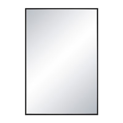 Gasel 30" Tall Rectangle Wall Mirror, Black