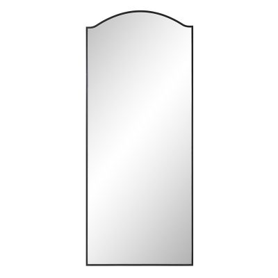 Balina 72" Tall Rectangular Arch Mirror, Matte Black