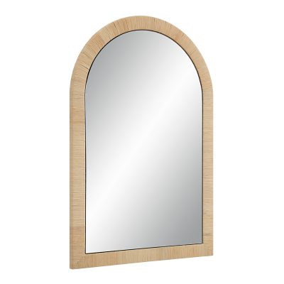 Alternative view of Tally 36" Tall Arch Rectangular Mirror, Natural