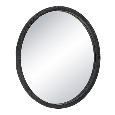 Alternative view of Solo 48" Tall Round Wall Mirror, Black
