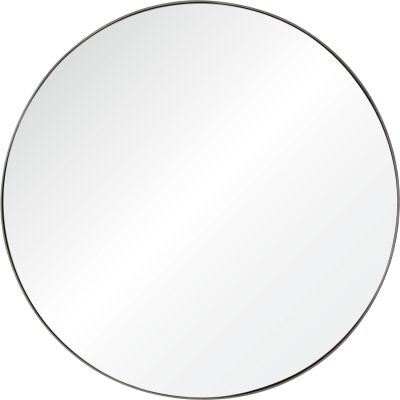 Glen 48" Tall Round Wall Mirror, Grey