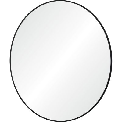 Alternative view of Posadas 36" Tall Round Wall Mirror, Black