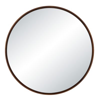Cabiria 36" H x 36" W Wall Mirror, Brown