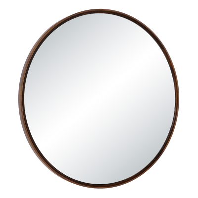 Alternative view of Cabiria 36" H x 36" W Wall Mirror, Brown