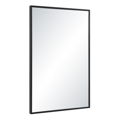Alternative view of Agata 36" H x 24" W Wall Mirror, Black