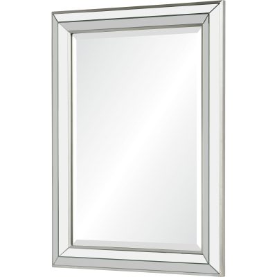 Alternative view of Hawkwell 40" Tall Rectangle Wall Mirror, Grey