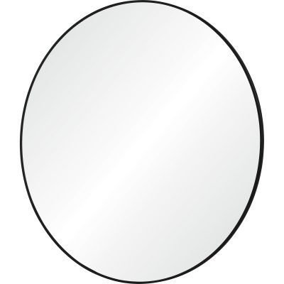 Alternative view of Sami 48" Tall Round Wall Mirror, Black