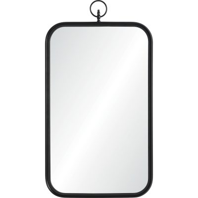 Priscilla 39.5" Tall Rectangle Wall Mirror, Black