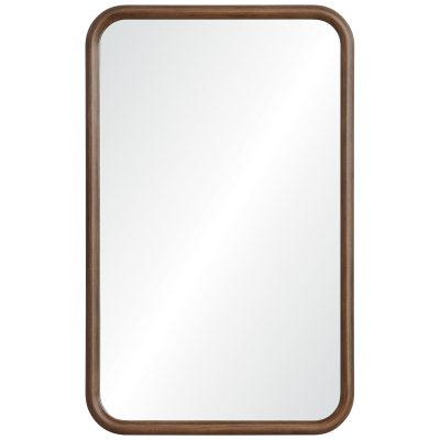 Dickens 32" Tall Rectangle Wall Mirror, Brown