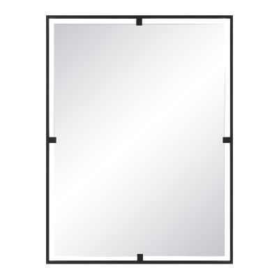 Marco 40" Tall Rectangle Wall Mirror, Black