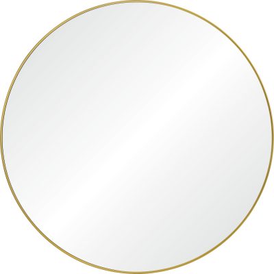 Fragoso 48" Tall Round Wall Mirror, Yellow