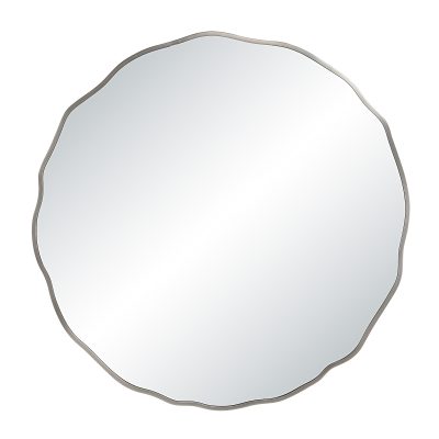 Knox 40" H x 40" W Wall Mirror, Silver
