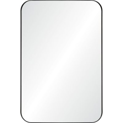Glencoe 36" Tall Rectangle Wall Mirror, Black