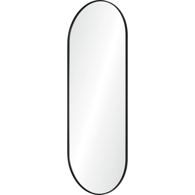 Alternative view of Ammar 60" Tall Oval Wall Mirror, Black