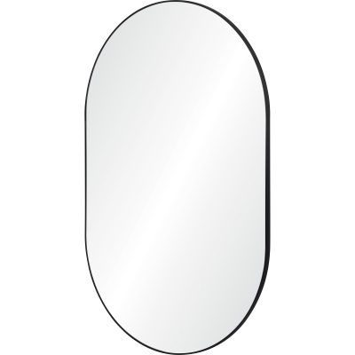 Alternative view of Webster 40" Tall Oval Wall Mirror, Black