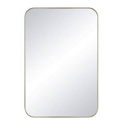 Vesey 36" Tall Rectangle Wall Mirror, Yellow