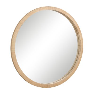 Alternative view of Rita 48" H x 48" W Wall Mirror, Brown