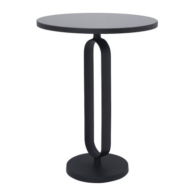 Alternative view of Eryx Indoor Cast Aluminum Side Table, Matte Black