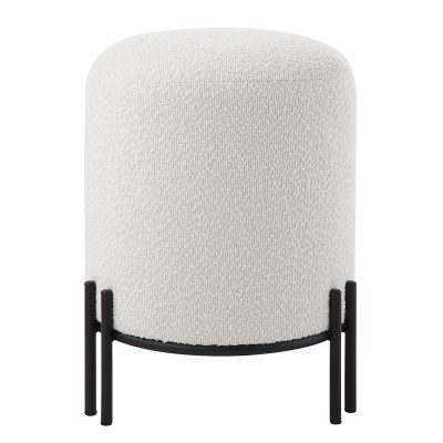 Alternative view of Cynthia Indoor Boucle Ottoman, Off-White