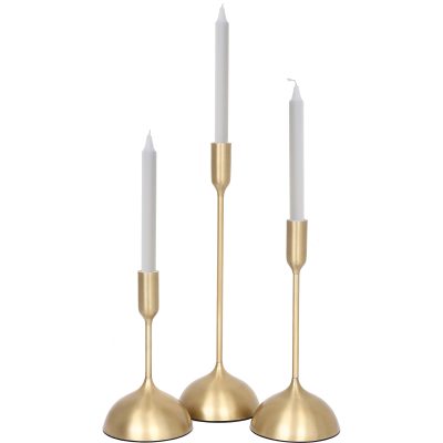 Ferris Indoor Aluminum Candle Holder, Gold