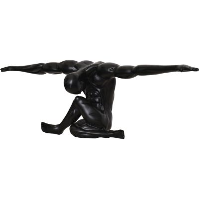 Mortal Indoor Aluminum Statue, Matte Black