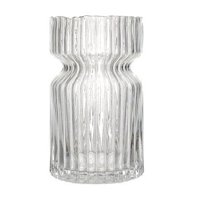 Alternative view of Gladys Indoor Mouth Blown Glass Glass Vase, Clear Fluted